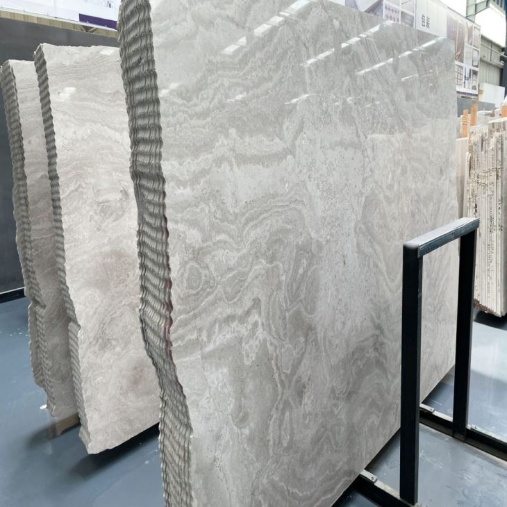 white wooden marble slab polished