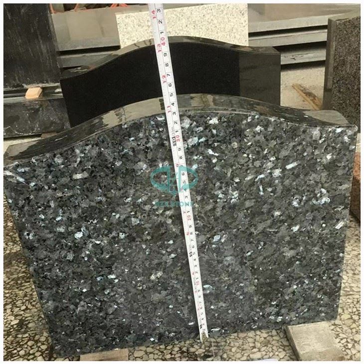 Blue Pearl Granite Upright Headstone