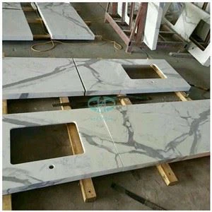 Countertop Cegin Marmor Calacatta