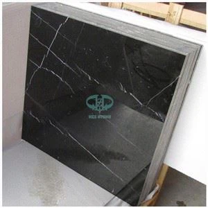 Teils Llawr Marmor Nero Marquina