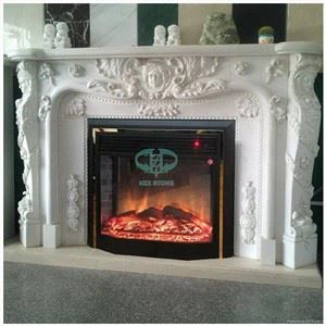 Mantel Lle Tân Marmor Gwyn