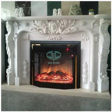 Mantel Lle Tân Marmor Gwyn