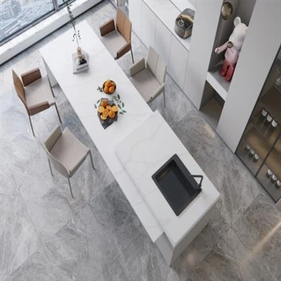 Slab Cerrig Quartz Gwyn Calcatta